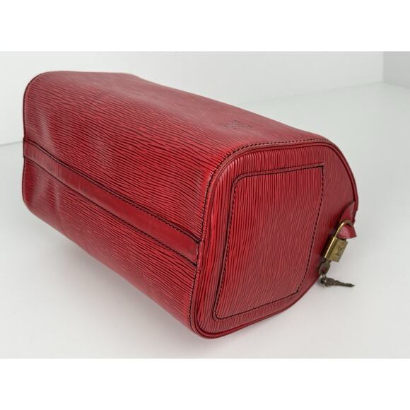 Louis Vuitton Epi Speedy 25 Handbag Castillan Red Leather - Picture 8 of 16